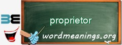 WordMeaning blackboard for proprietor